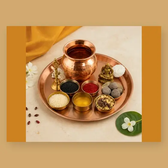 Illustrative catalogue view for Rudrabhishek Kit; actual appearance varies